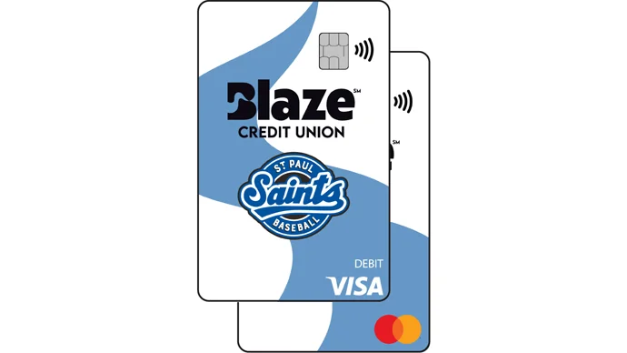 images of Blaze St. Paul Saints debit cards