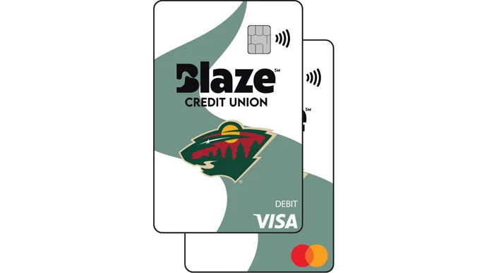 images of Blaze Minnesota Wild debit cards
