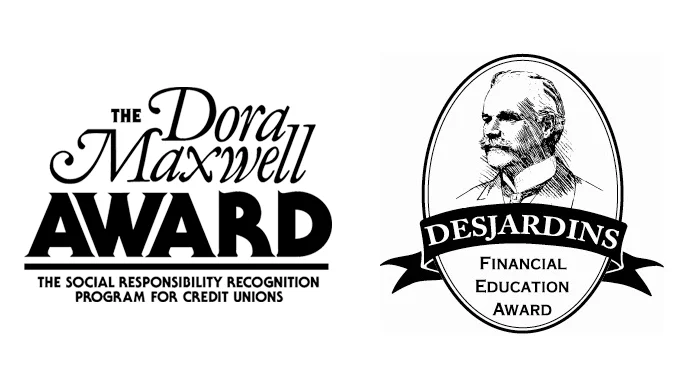 Dora Maxwell and Desjardins Award Logos