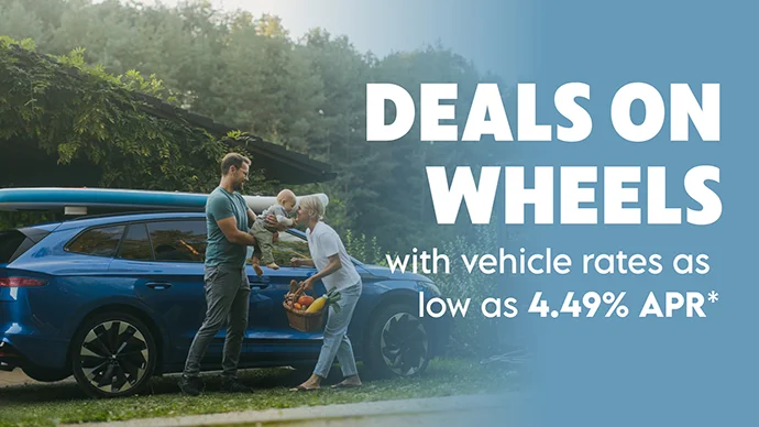 Deals on Wheels with Vehicle Rates as low as 4.49%APR*