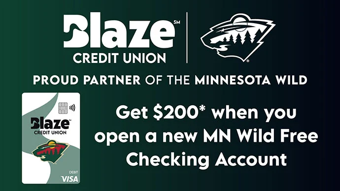 MN Wild Free Checking Promo Get $200 when you open a new MN Wild Free Checking account